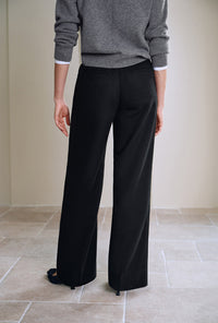 Petite Studio's Dylan Straight Wool Pants in Black