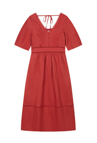 Petite Studio's Meryl Linen Dress in Red 