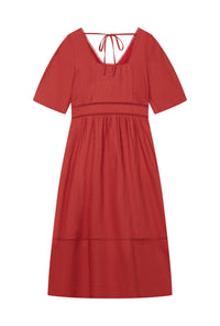Petite Studio's Meryl Linen Dress in Red 