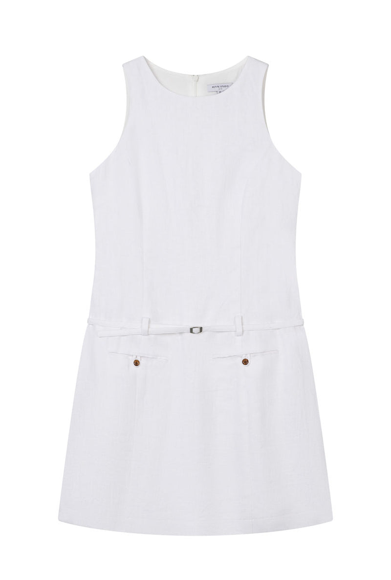 Petite Studio's Jaque Linen Dress in White