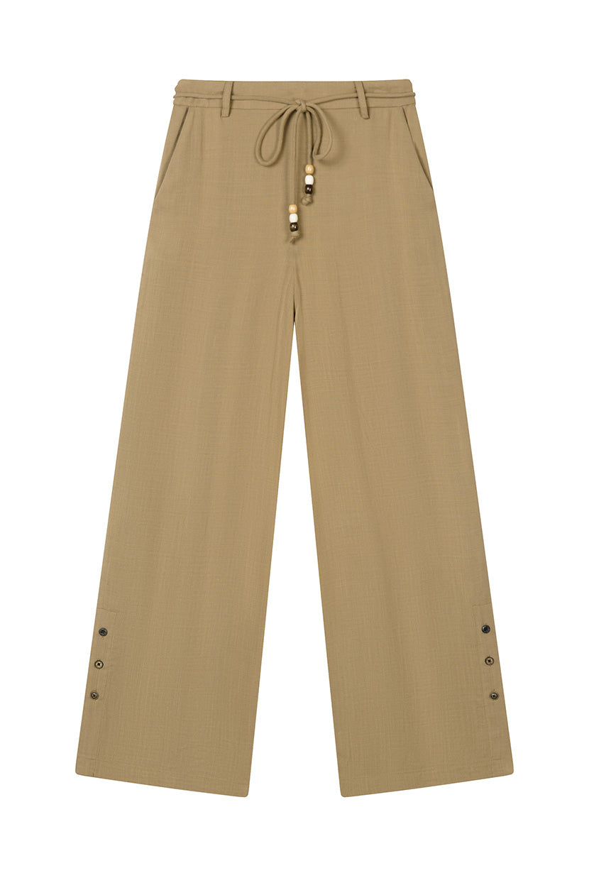 Petite Studio's Sandy Flare Pants in Camel 