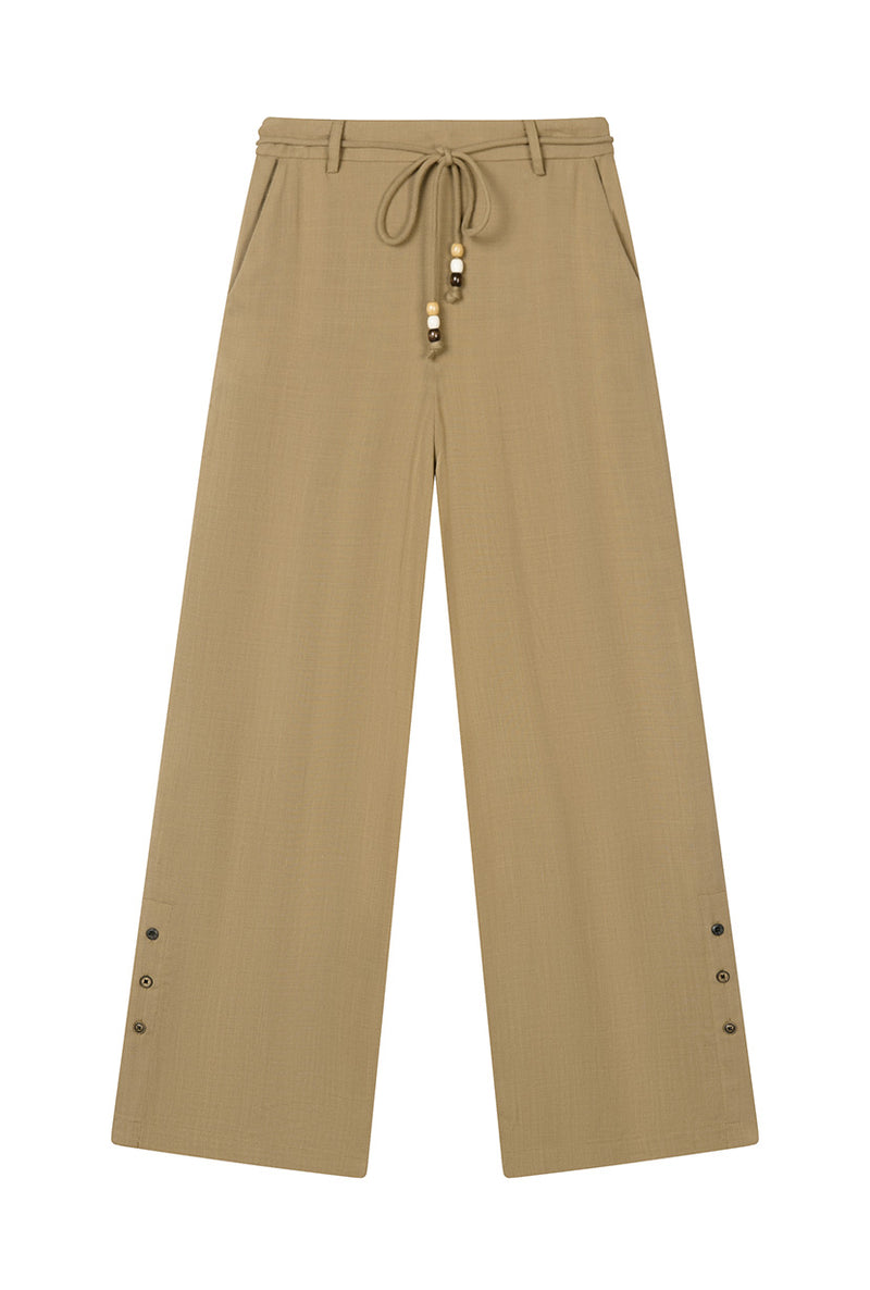 Petite Studio's Sandy Flare Pants in Camel 
