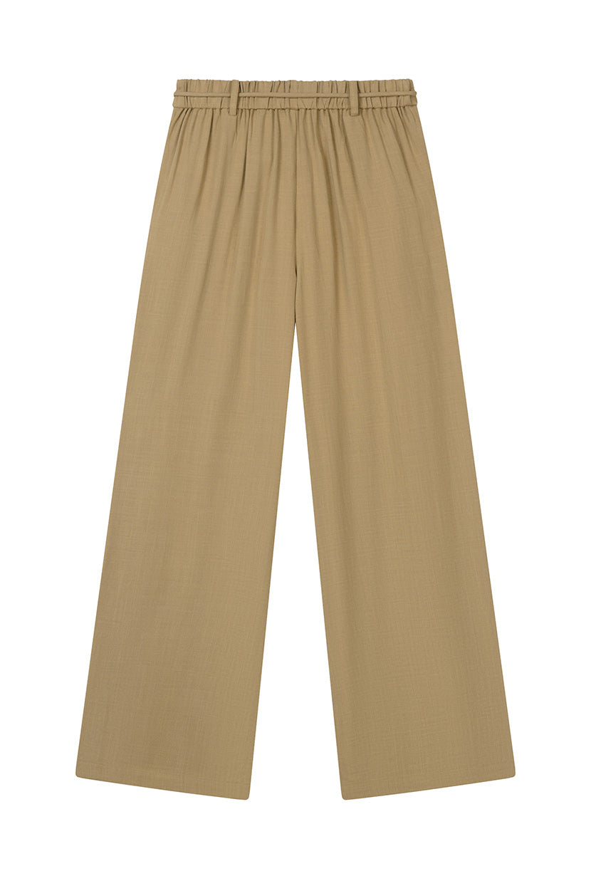 Petite Studio's Sandy Flare Pants in Camel 