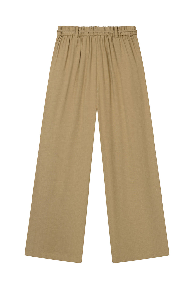 Petite Studio's Sandy Flare Pants in Camel 