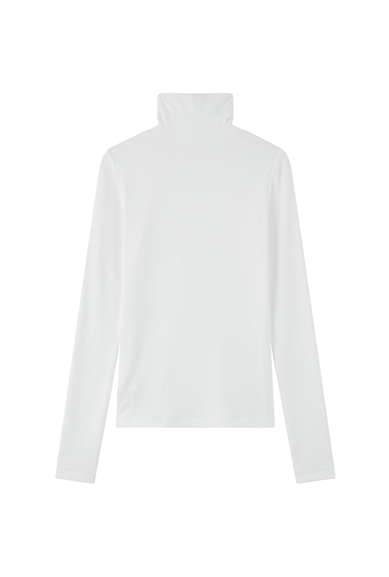 Petite Studio's Freja Cotton Turtleneck in Ivory