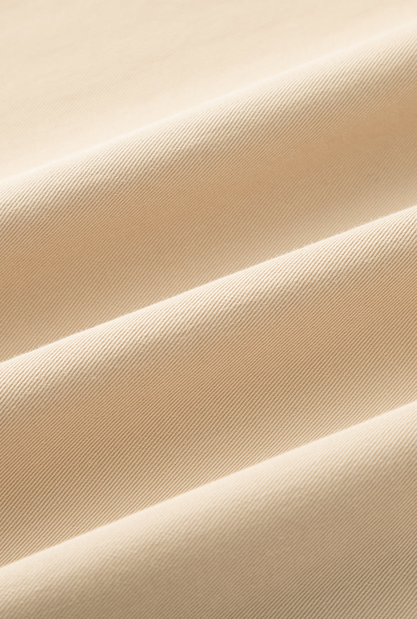 Petite Studio's Darby Wide-Leg Cotton Pants in Beige