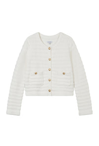 Petite Studio NYC's Cindy Cotton Cardigan in Ivory