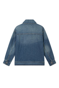 Petite Studio NYC's Moxie Denim Jacket in Dark Indigo