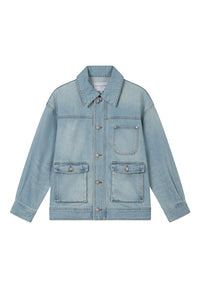 Petite Studio NYC's Moxie Denim Jacket in Light Indigo