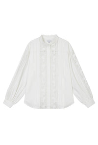 Petite Studio NYC's Aerin Cotton Blouse in Ivory