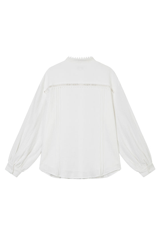 Petite Studio NYC's Aerin Cotton Blouse in Ivory