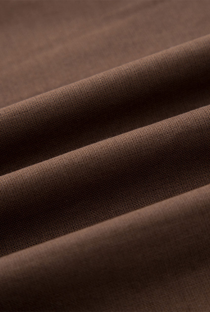 Petite Studio's Gorgie Embroidered Dress in Chocolate
