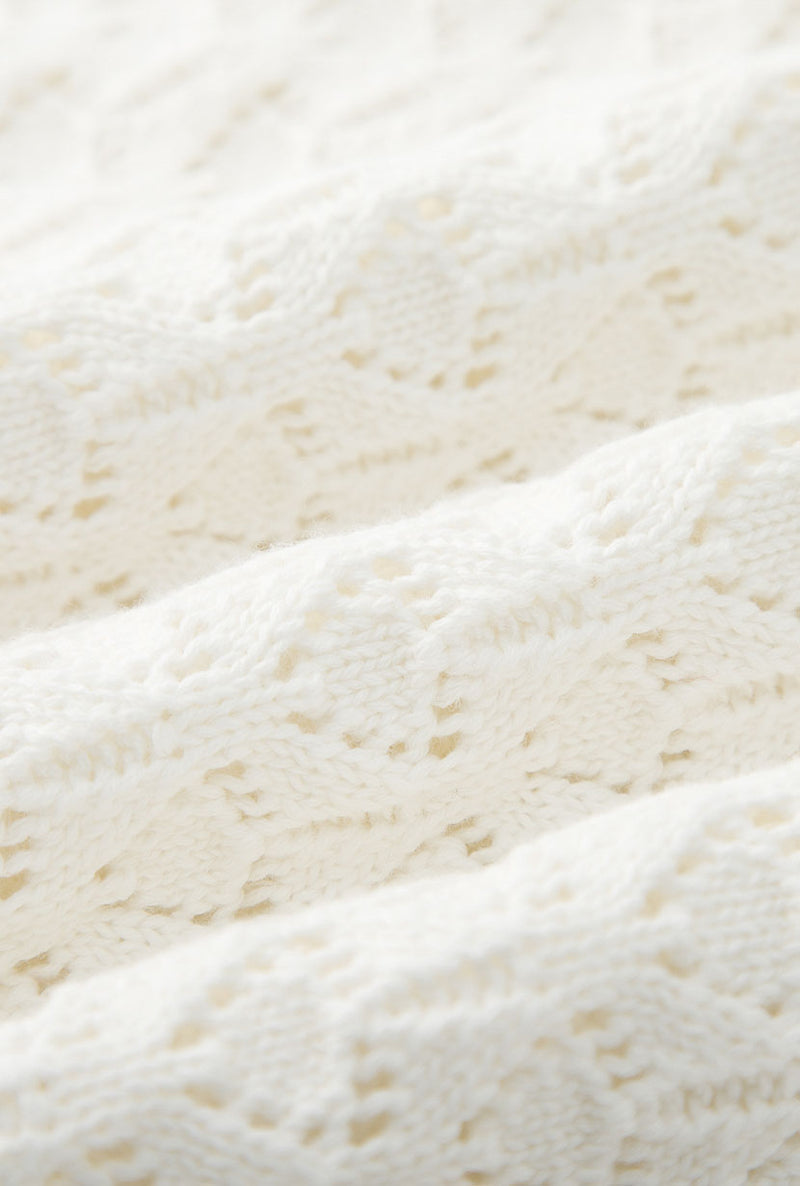 Petite Studio's Laurie Cotton Crochet Dress in Ivory 