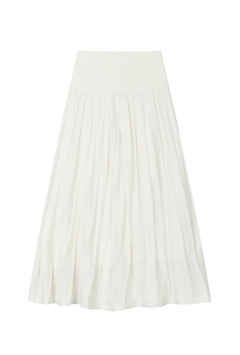 Petite Studio's Czar Bamboo Knit Skirt in Ivory