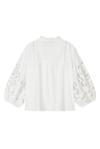 Petite Studio's Chandler Cotton Blouse in Ivory