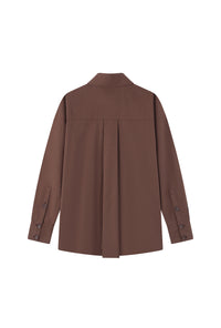 Petite Studio NYC Lloyd Shirt in Chocolate