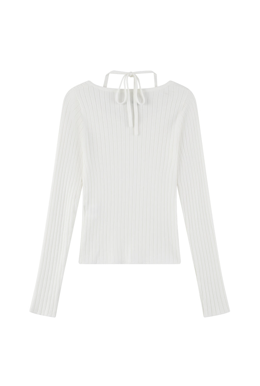 Petite Studio's Lois Knit Top in White