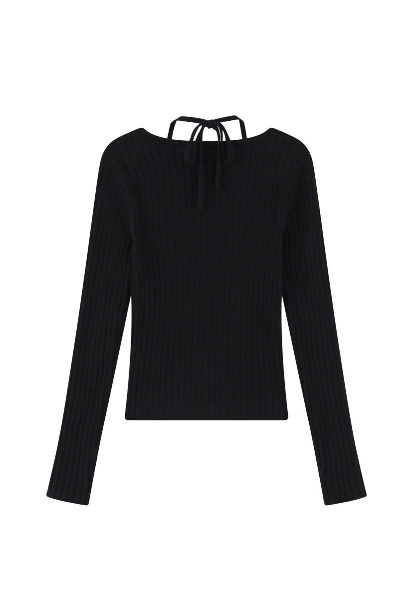 Petite Studio's Lois Knit Top in Black