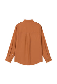 Petite Studio's Dana Linen Shirt Jacket in Ginger
