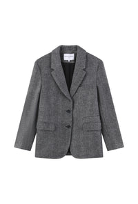 Petite Studio's Vito Wool Blazer in Cool Grey 