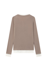 Petite Studio's Hedi Wool Blend Layered Top in Oat