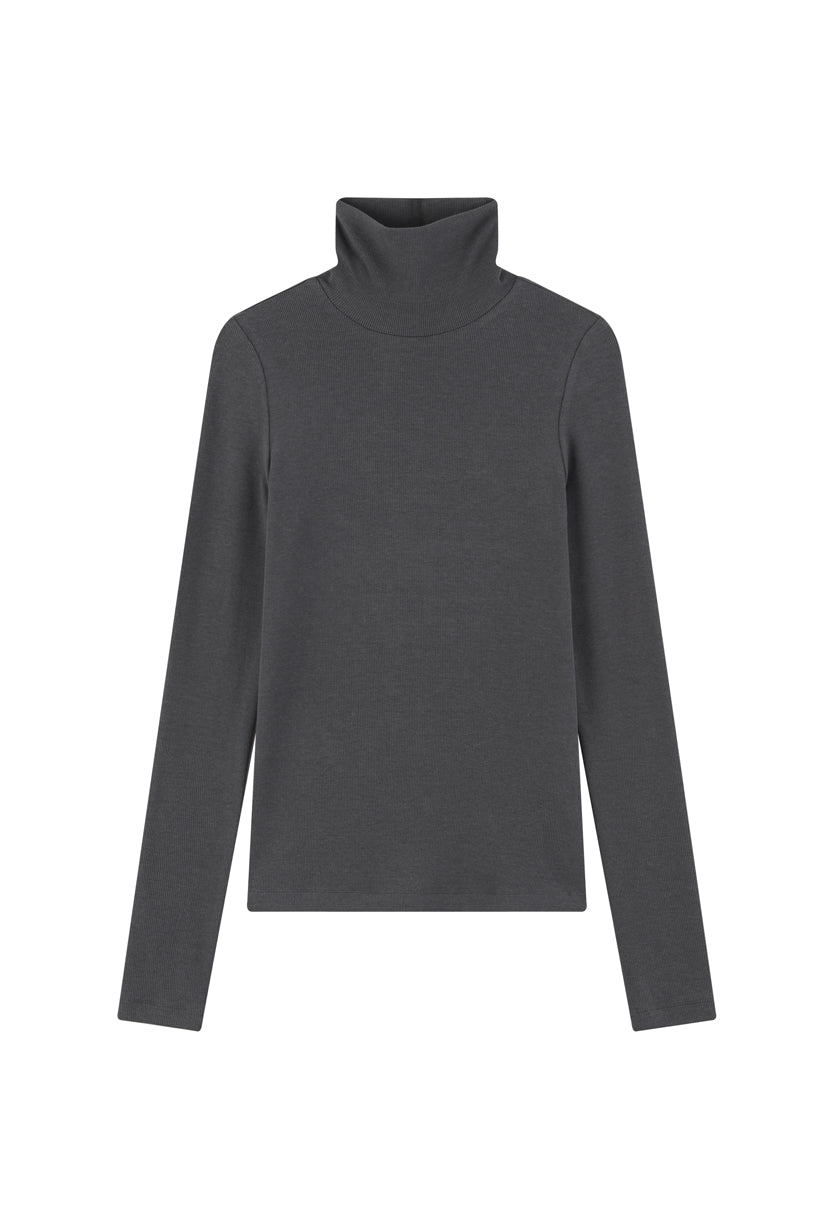 Petite Studio's Freja Cotton Turtleneck in Grey