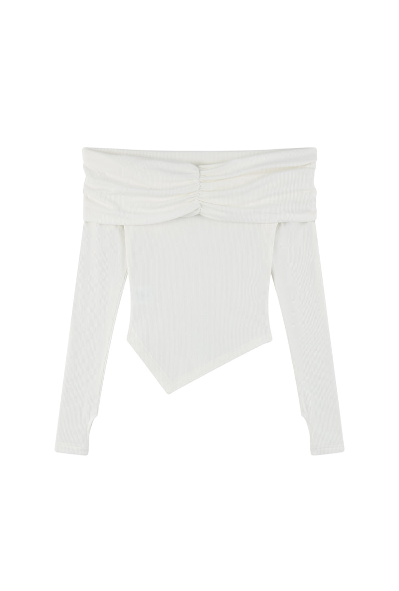 Petite Studio NYC Trevy Jersey Top in Ivory