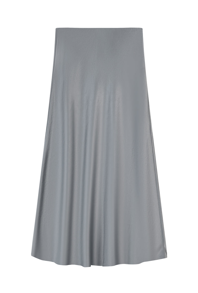 Petite Studio NYC's Nadine Satin Skirt in Grey