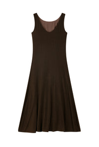 Petite Studio NYC's Gwynne Knit Dress in Warm Walnut