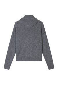 Petite Studio's Nori Merino Wool Scarf Sweater in Grey