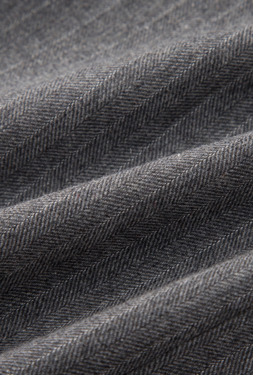 Petite Studio's Adriana Wool Skirt in Grey Striped 