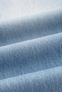 Petite Studio's Cayden Mid-Rise Straight-Leg Jeans in Light Blue