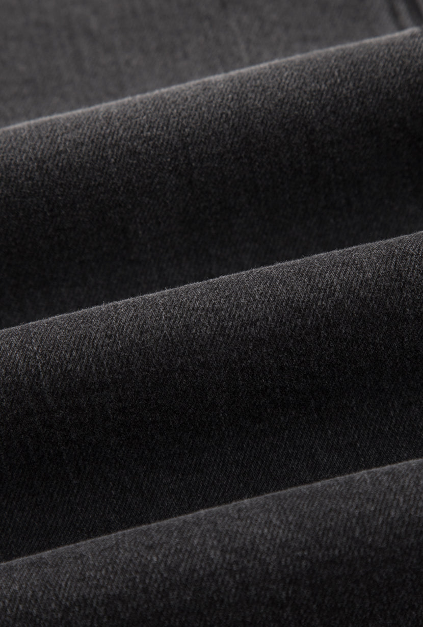Petite Studio's Evie Mid-Rise Barrel Jeans in Black