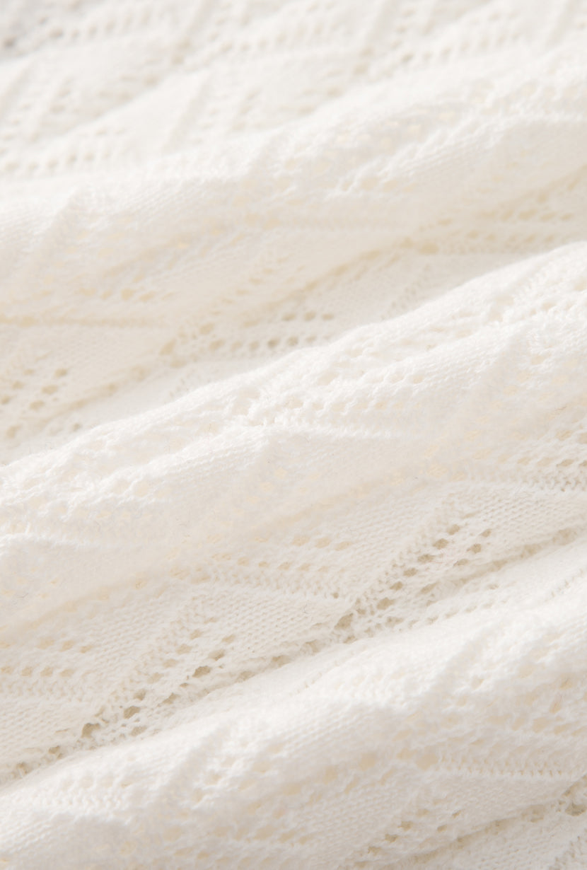 Petite Studio's Hannah Cashmere Cotton Blend Cardigan in Ivory