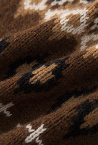 Petite Studio's Marcus Fair Isle Merino Wool Sweater in Brown