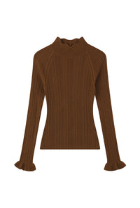 Petite Studio's Layla Wool Sweater in Chocolate