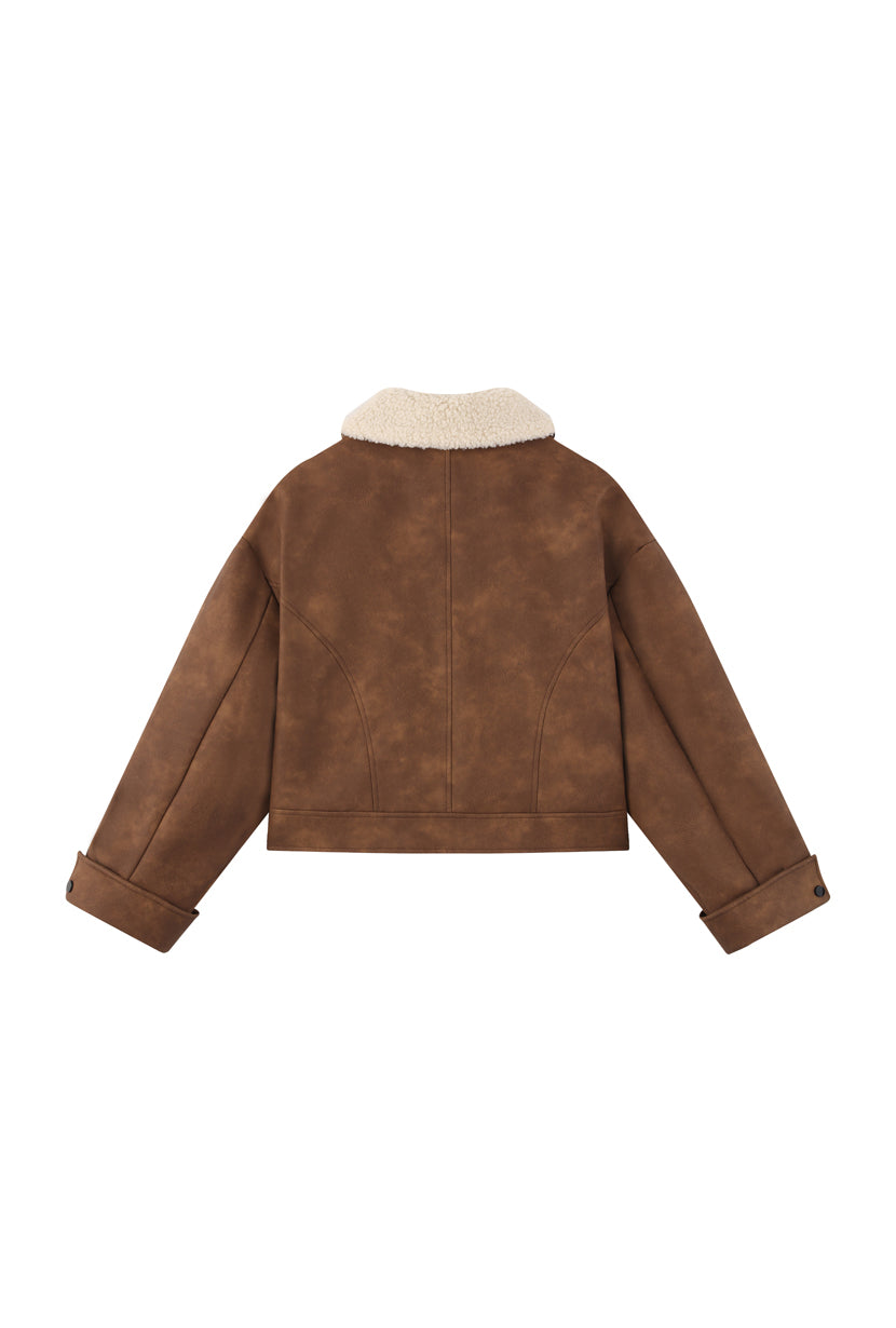 Petite Studio's Laura Suede Jacket in Brown