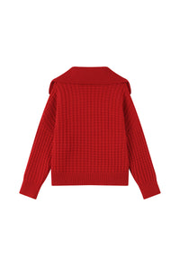 Petite Studio's Blanca Wool Sweater in Red