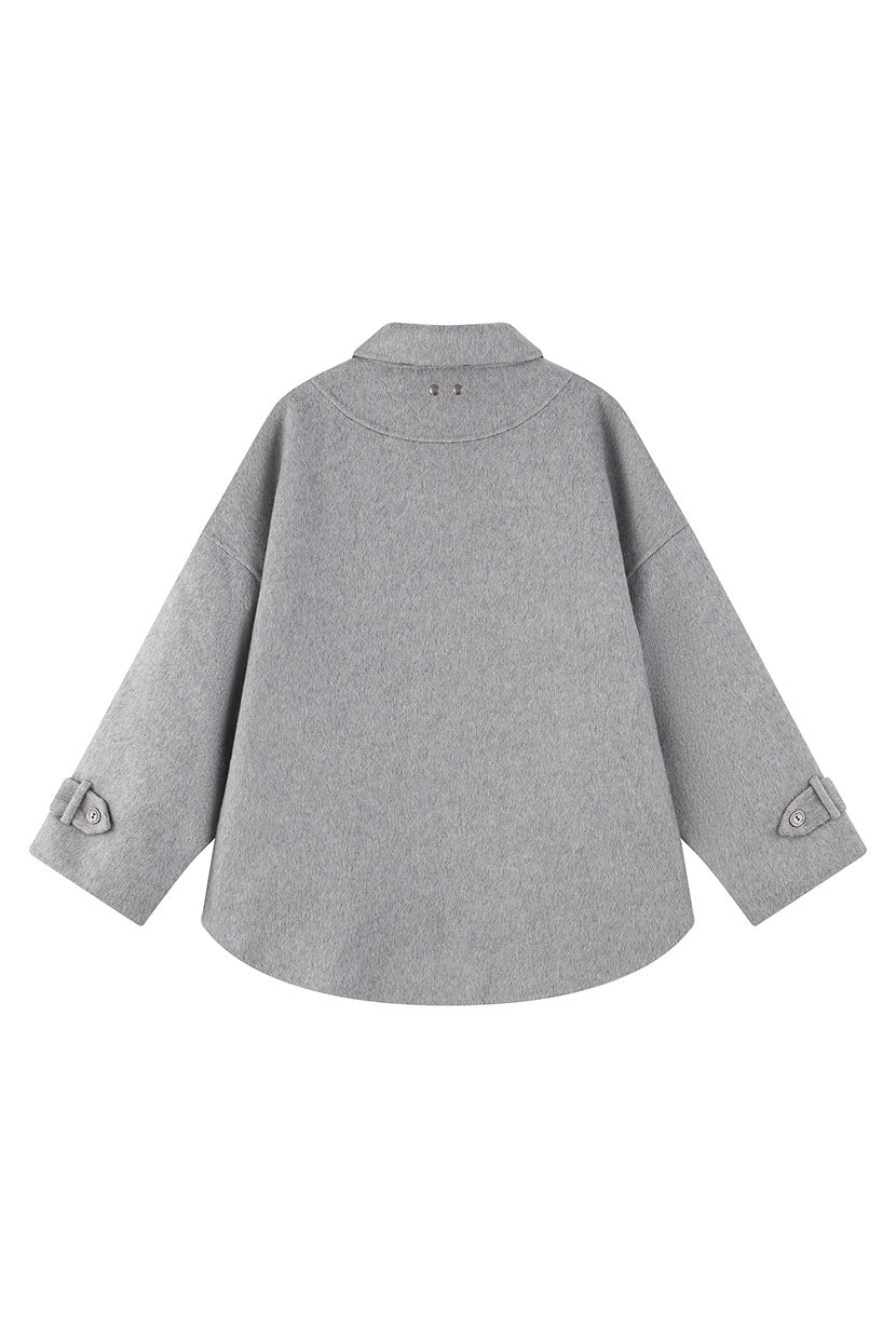 Petite Studio's Newton Oversized Wool Jacket in Gray