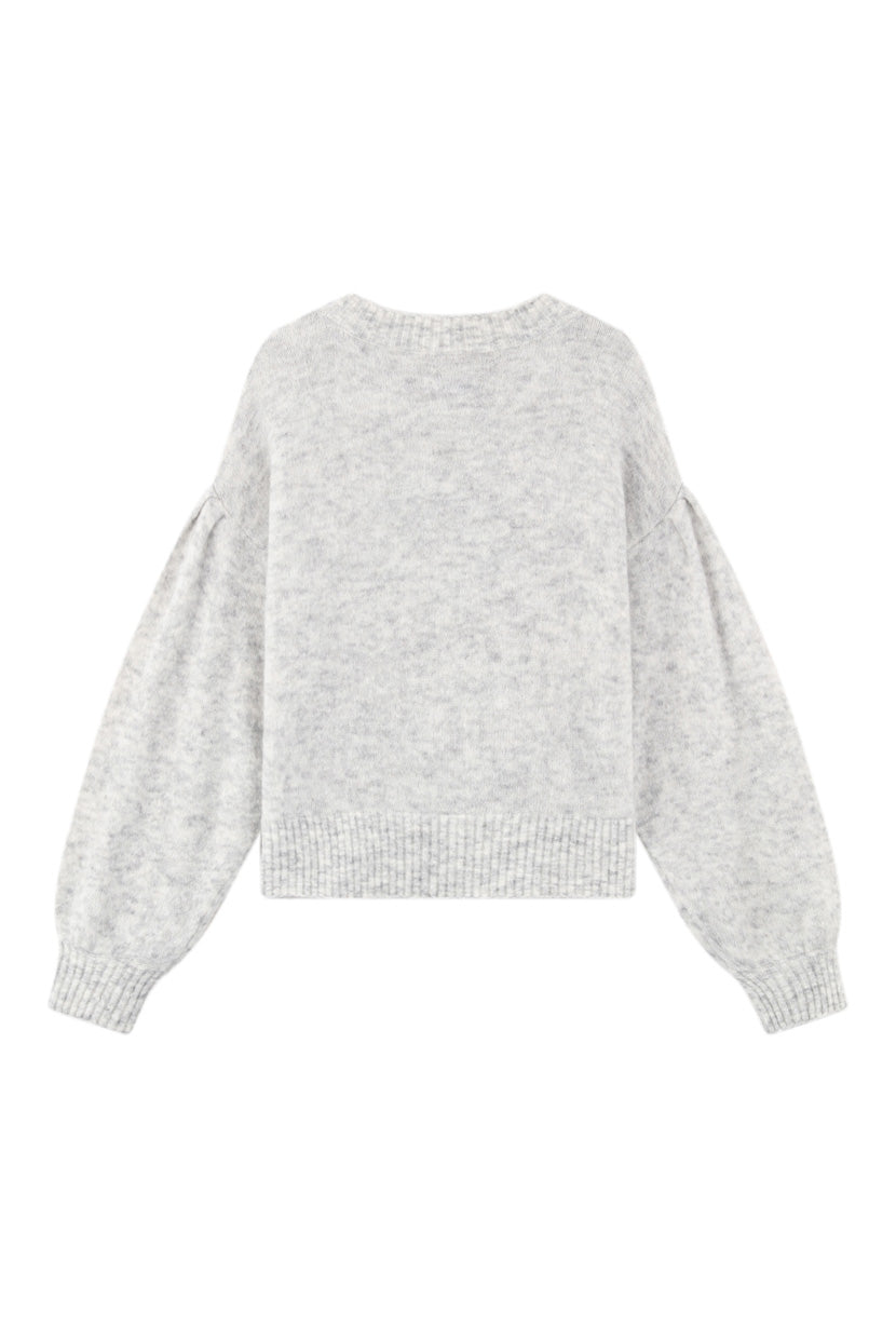 Petite Studio's Deidre Mohair Sweater in Cool Grey