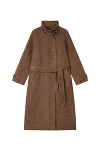 Petite Studio's Luna Double-Faced Wool Coat in Brown