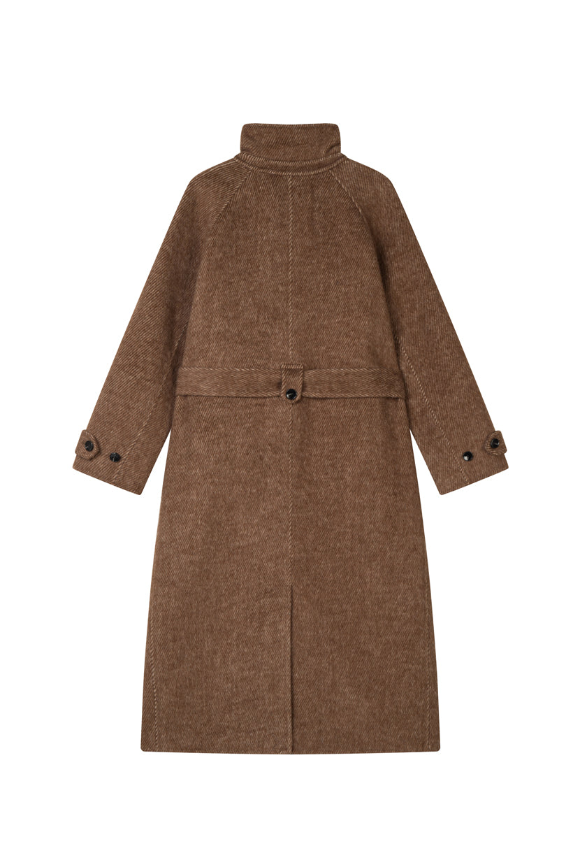 Petite Studio's Luna Double-Faced Wool Coat in Brown