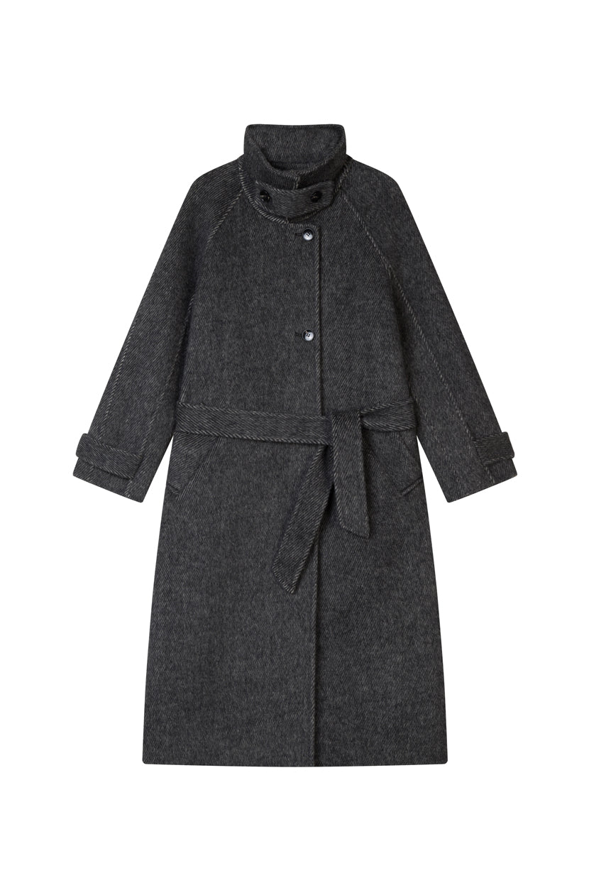 Petite Studio's Luna Double-Faced Wool Coat in Grey