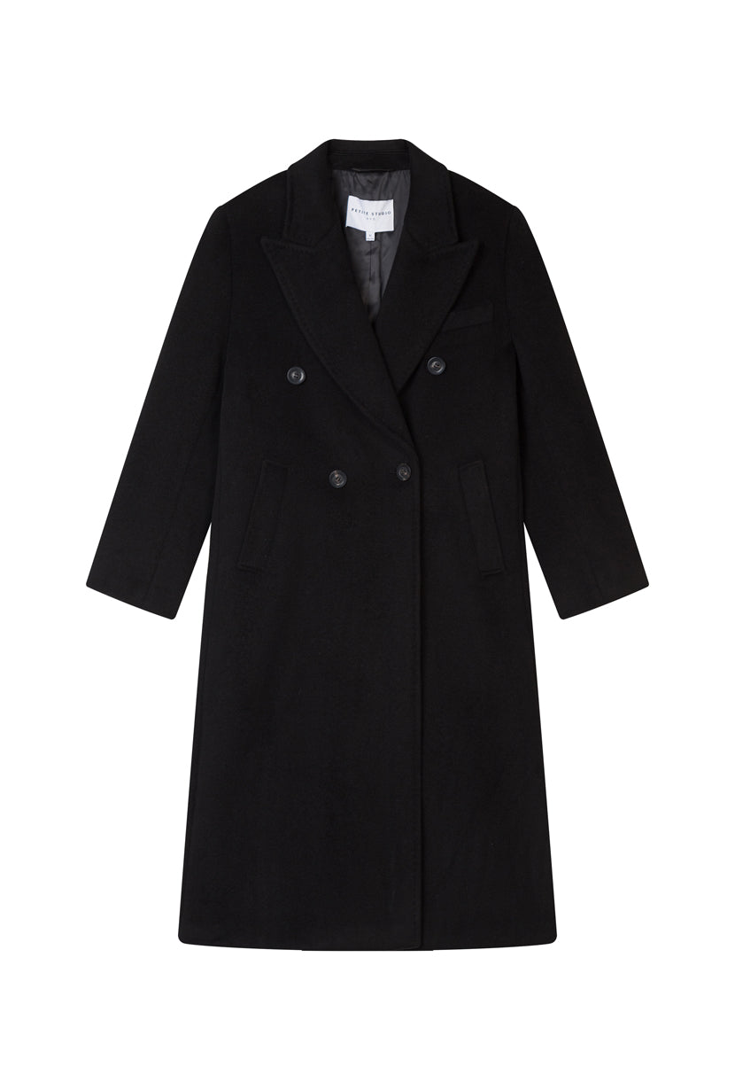 Petite Studio's Matilda Wool Coat in Black 