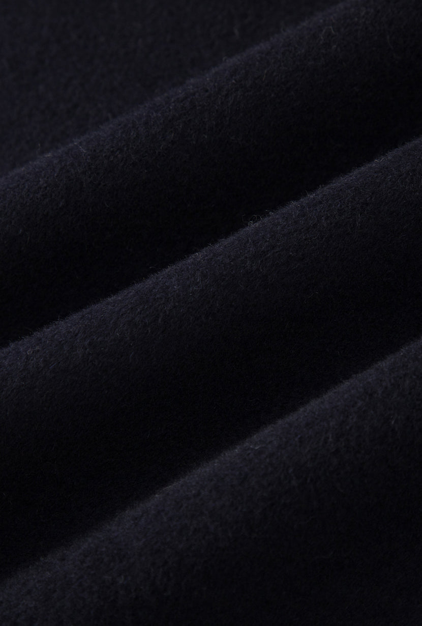 Petite Studio's Carina Wool Scarf Coat in Navy 