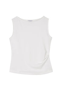 Petite Studio's Elyse Jersey Top in White 