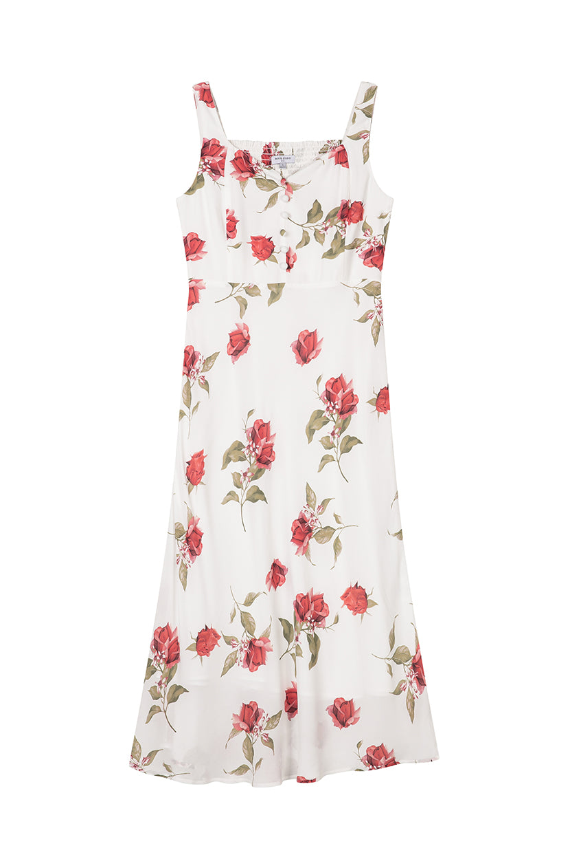 Petite Studio's Fynn Midi Dress in White Rose