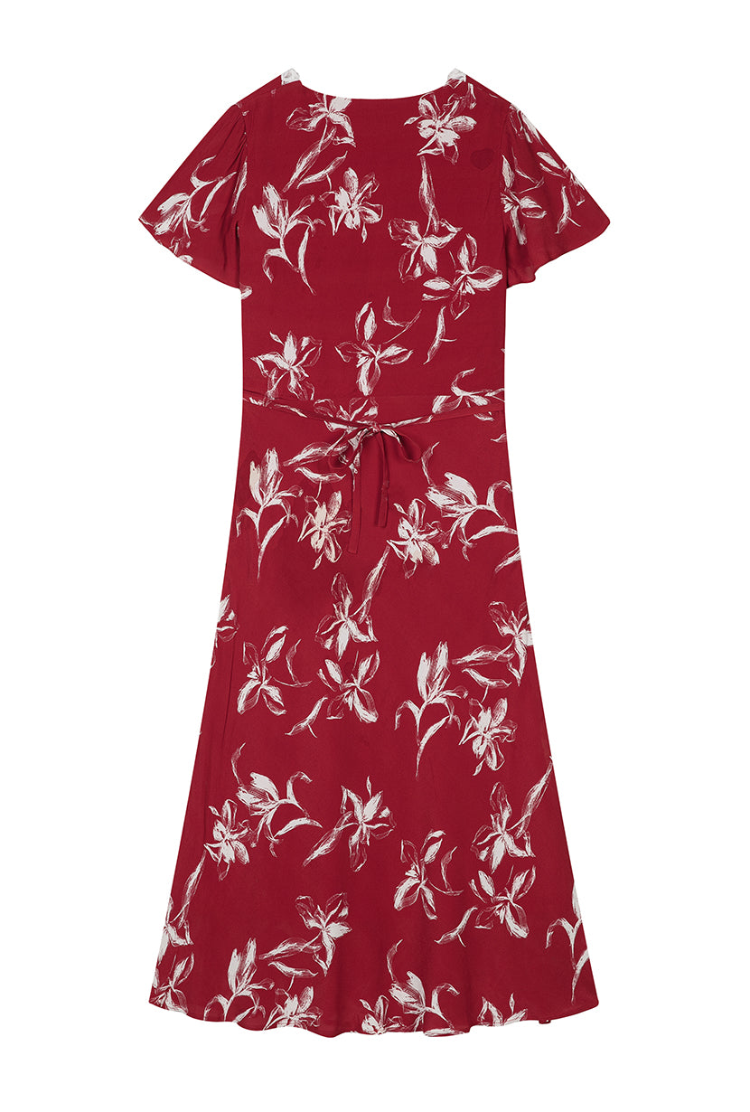 Petite Studio's Fraley Contoured Dress in Vintage Red 