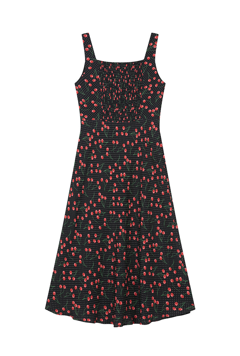 Petite Studio's Fynn Midi Dress in Black Cherry