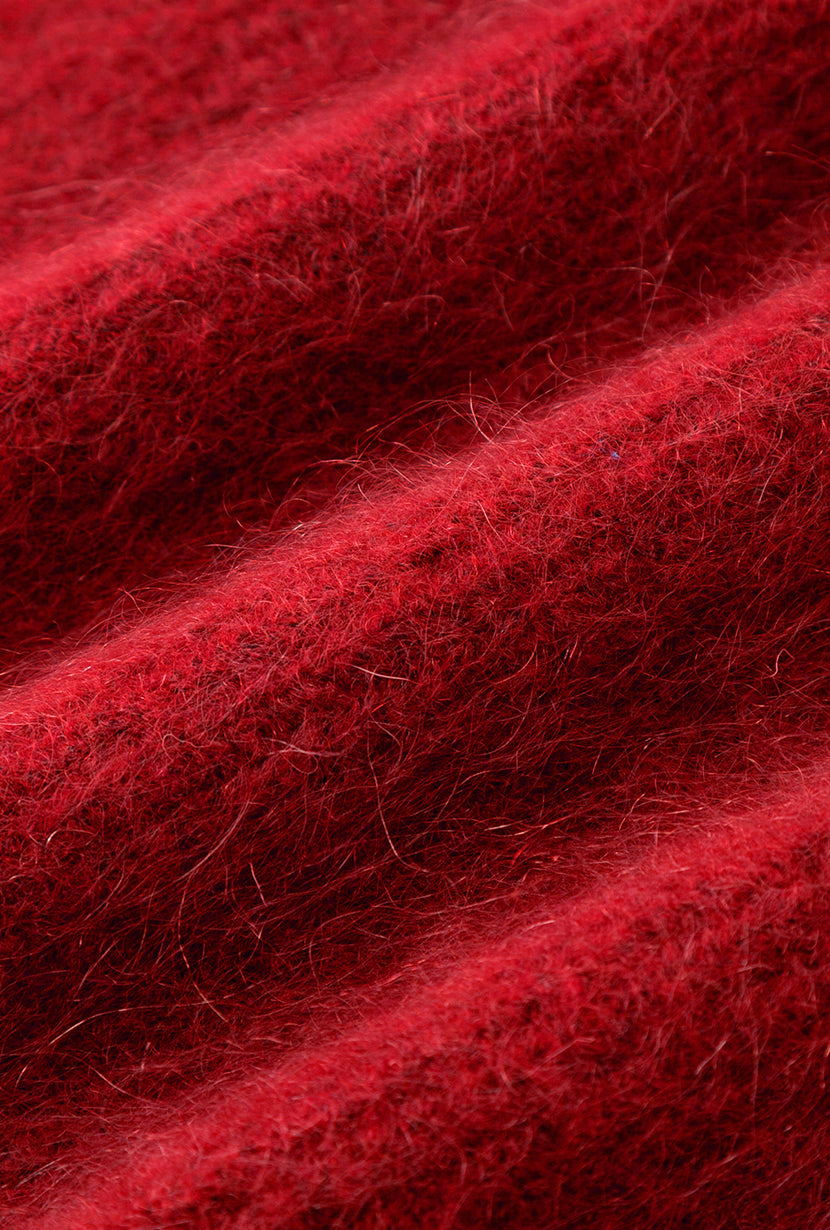 Petite Studio's Bellamy Mohair Cardigan in Red